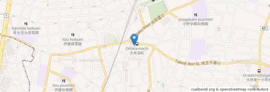 Mapa de ubicacion de 西大井歯科医院 en Giappone, Tokyo, 品川区.