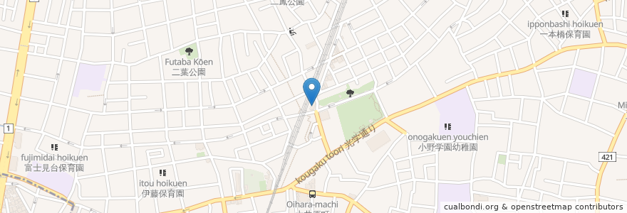 Mapa de ubicacion de 西大井駅前自転車駐車場 en Giappone, Tokyo, 品川区.