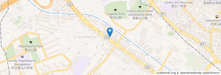 Mapa de ubicacion de 有馬歯科医院 en Giappone, Tokyo, 目黒区.