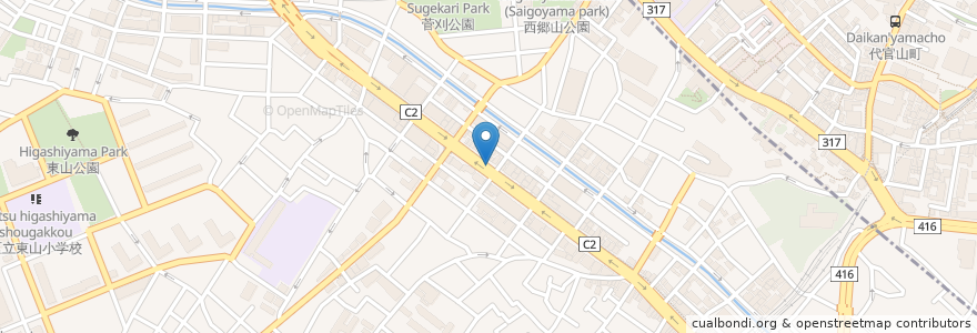Mapa de ubicacion de 大福楼 en Japão, Tóquio, 目黒区.