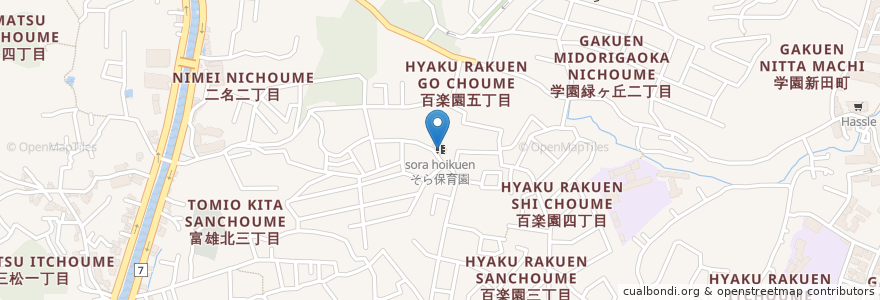 Mapa de ubicacion de そら保育園 en Japan, Präfektur Nara, 奈良市.