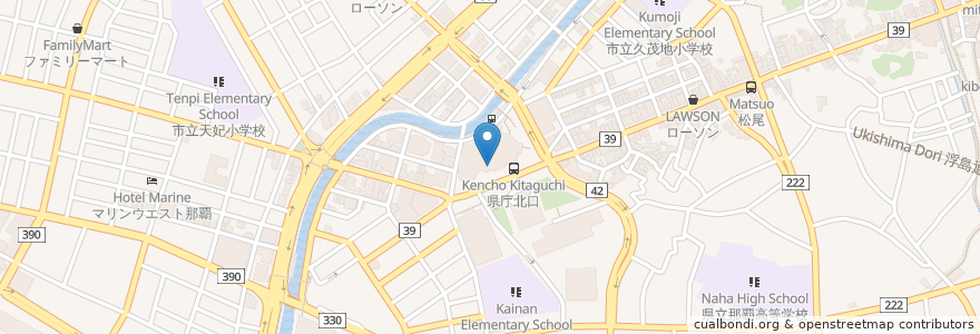 Mapa de ubicacion de ブルーシールパレットくもじ店 en Япония, Окинава, Наха.