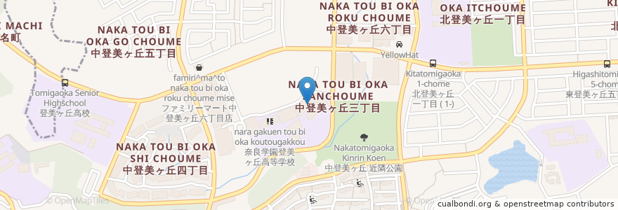 Mapa de ubicacion de 奈良学園小学校 en 日本, 奈良県, 奈良市.