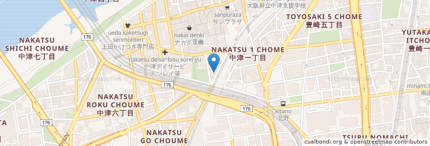 Mapa de ubicacion de ふるさと en Япония, Осака, 大阪市, 北区.