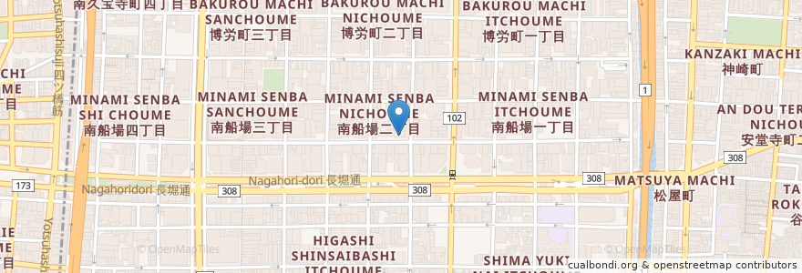 Mapa de ubicacion de えなっく en Jepun, 大阪府, 大阪市, 中央区.