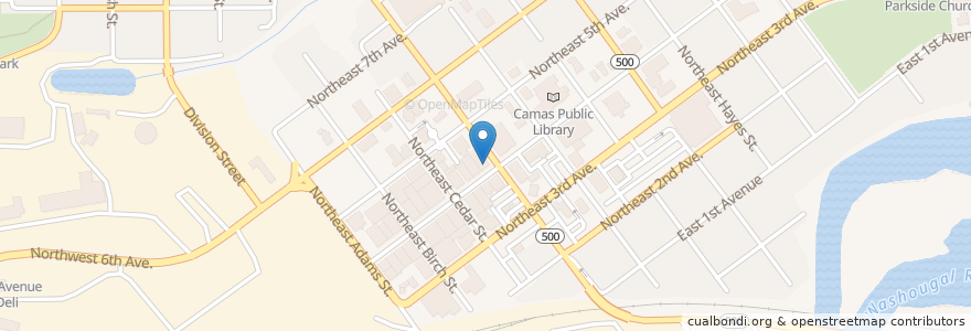 Mapa de ubicacion de Natalia's Cafe en Amerika Birleşik Devletleri, Vaşington, Clark County, Camas.