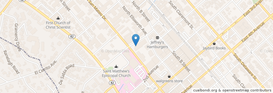 Mapa de ubicacion de After Hour Pediatrics en 美利坚合众国/美利堅合眾國, 加利福尼亚州/加利福尼亞州, 圣马刁县, 圣马特奥.