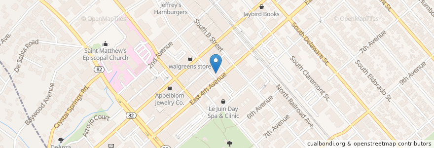 Mapa de ubicacion de Mr Pizza Man en Stati Uniti D'America, California, San Mateo County, San Mateo.
