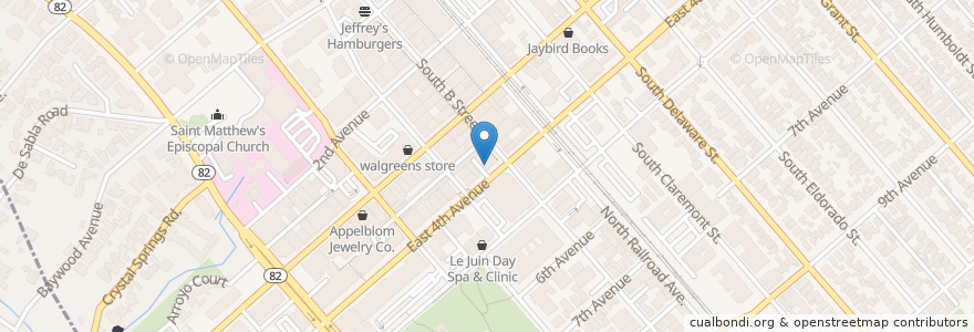 Mapa de ubicacion de Spiedo Restaurant en Stati Uniti D'America, California, San Mateo County, San Mateo.