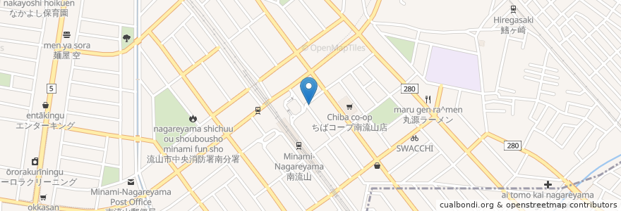 Mapa de ubicacion de 千葉興業銀行 en 일본, 지바현, 流山市.
