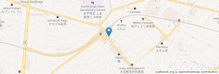 Mapa de ubicacion de Pizza Hut en Japan, Chiba Prefecture, Matsudo.