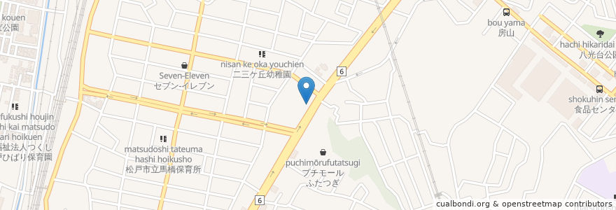 Mapa de ubicacion de マクドナルド en Japonya, 千葉県, 松戸市.
