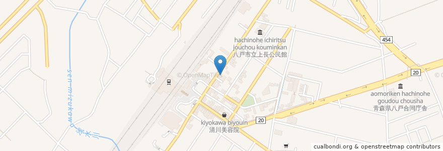 Mapa de ubicacion de 天竜 (Tenryu) en Japan, Aomori Prefecture, Hachinohe.