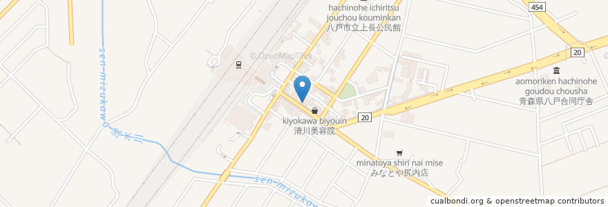 Mapa de ubicacion de 大鵬薬局 en 일본, 아오모리현, 八戸市.