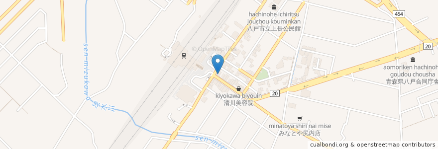 Mapa de ubicacion de 日産レンタカー en 日本, 青森县, 八戸市.