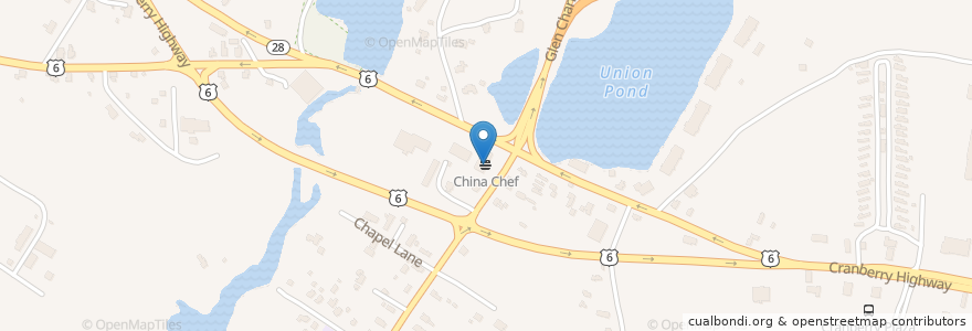 Mapa de ubicacion de China Chef en United States, Massachusetts, Plymouth County, Wareham.