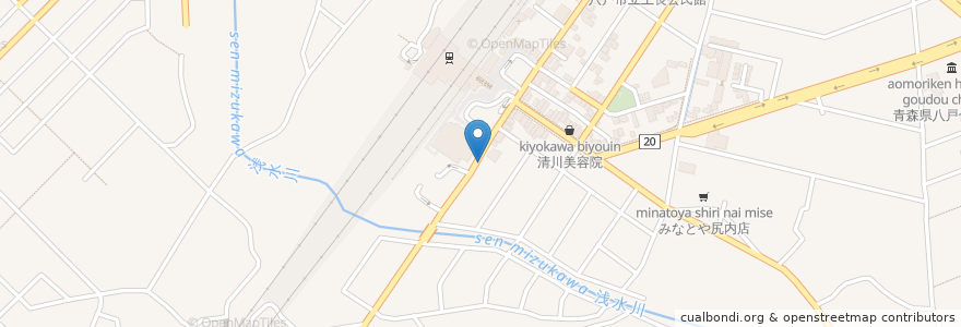 Mapa de ubicacion de ニッポンレンタカー en 日本, 青森県, 八戸市.