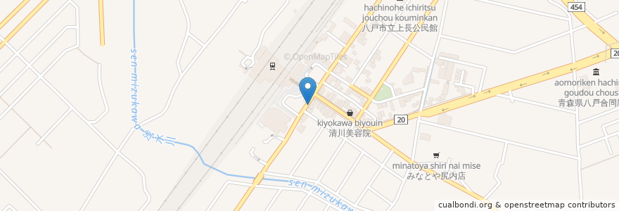 Mapa de ubicacion de 出羽路 en Japón, Prefectura De Aomori, 八戸市.