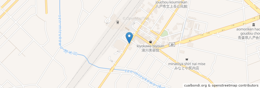 Mapa de ubicacion de 味まる en Japan, 青森県, 八戸市.
