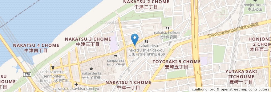 Mapa de ubicacion de 戸谷歯科クリニック en Japão, 大阪府, 大阪市, 北区.