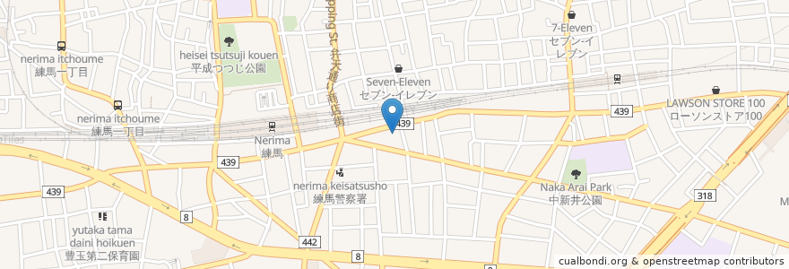 Mapa de ubicacion de MUFJ en 일본, 도쿄도, 練馬区.
