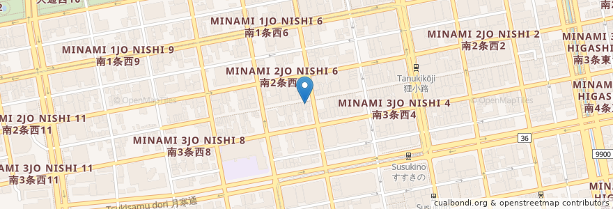 Mapa de ubicacion de うみ野 en 日本, 北海道, 石狩振興局, 札幌市, 中央区.