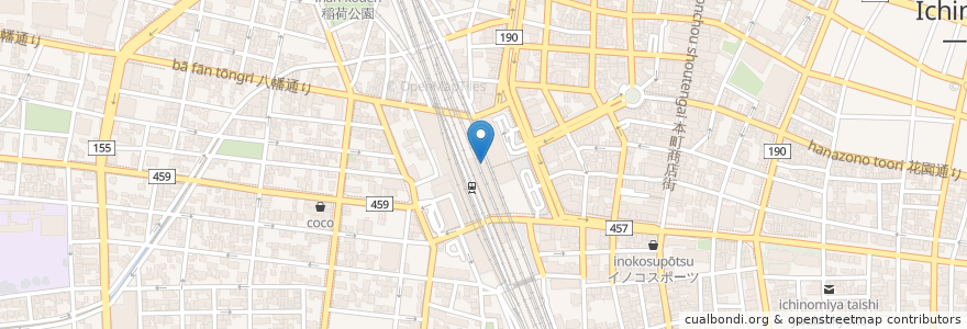 Mapa de ubicacion de モスバーガー en Japan, 愛知県, 一宮市.