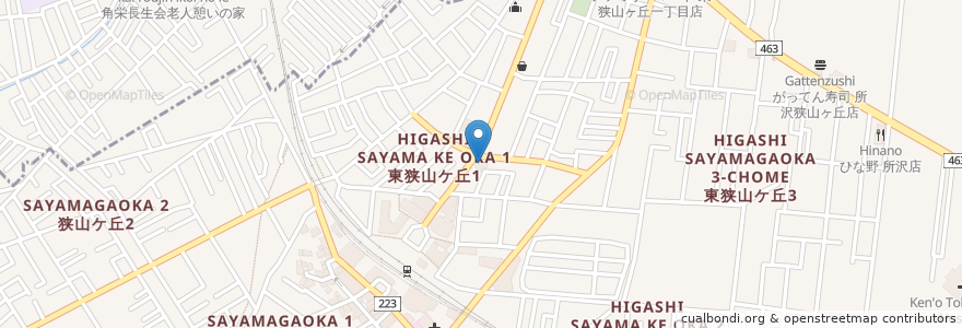 Mapa de ubicacion de バイゴー en Japonya, 埼玉県, 所沢市.