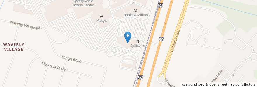 Mapa de ubicacion de Paragon Village 12 en 美利坚合众国/美利堅合眾國, 弗吉尼亚州 / 維吉尼亞州 / 維珍尼亞州, Fredericksburg City, Fredericksburg.