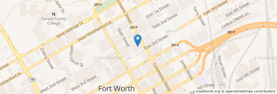 Mapa de ubicacion de Flying Saucer en ایالات متحده آمریکا, تگزاس, Tarrant County, Fort Worth.