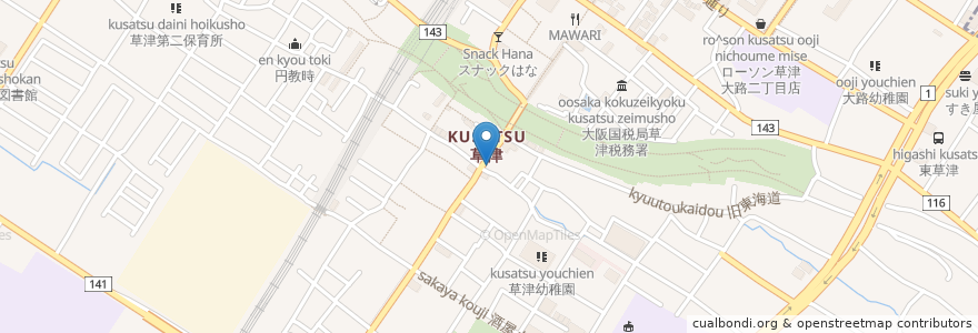 Mapa de ubicacion de 金燕の家 en Jepun, 滋賀県, 草津市.