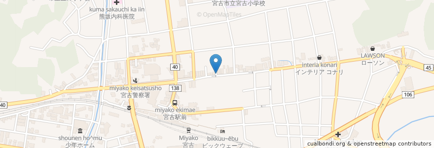 Mapa de ubicacion de 光蘭飯店 en اليابان, 岩手県, 宮古市.