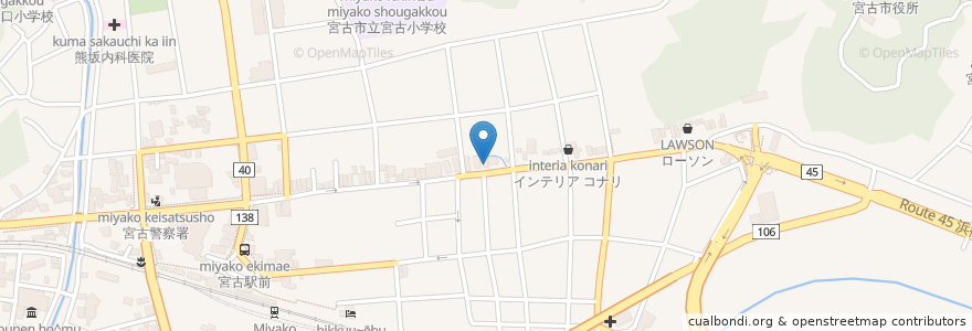 Mapa de ubicacion de みなとや調剤薬局 en Japan, Präfektur Iwate, 宮古市.