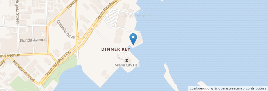 Mapa de ubicacion de Grove Bay Grill en Verenigde Staten, Florida, Miami-Dade County, Miami.