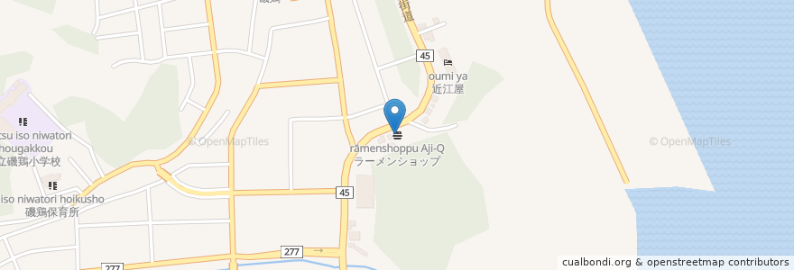 Mapa de ubicacion de ラーメンショップ Aji-Q en ژاپن, 岩手県, 宮古市.