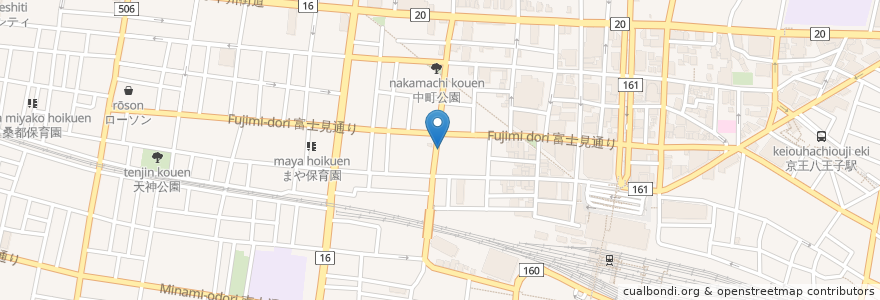 Mapa de ubicacion de パークイット en 日本, 東京都, 八王子市.