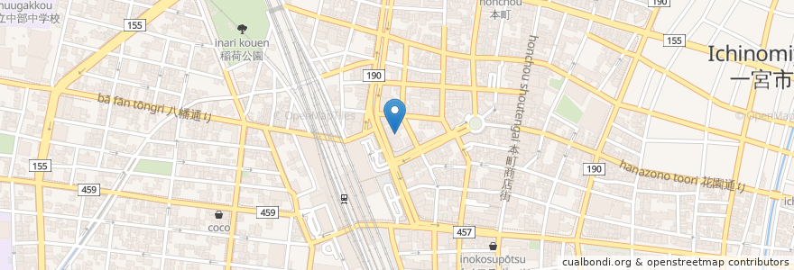 Mapa de ubicacion de 服部形成外科クリニック en Japonya, 愛知県, 一宮市.