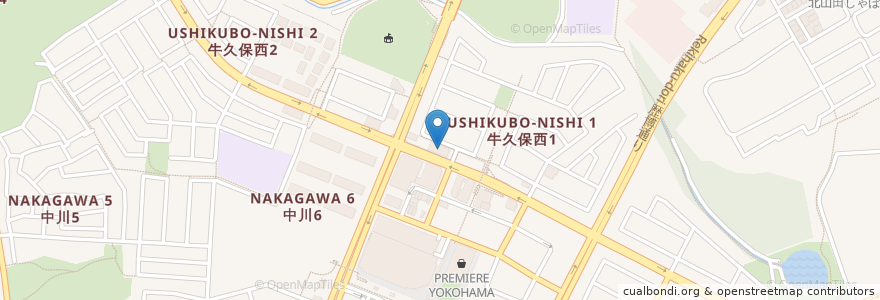 Mapa de ubicacion de しゃぶしゃぶ 木曽路 en 日本, 神奈川県, 横浜市, 都筑区.