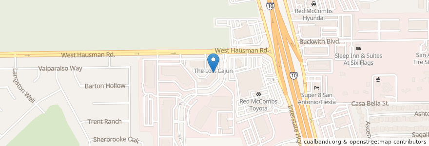 Mapa de ubicacion de Picnikins Patio Cafe en 美利坚合众国/美利堅合眾國, 得克萨斯州 / 德克薩斯州 / 德薩斯州, Bexar County, San Antonio.