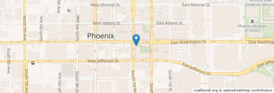 Mapa de ubicacion de Jimmy John's en United States, Arizona, Maricopa County, Phoenix.