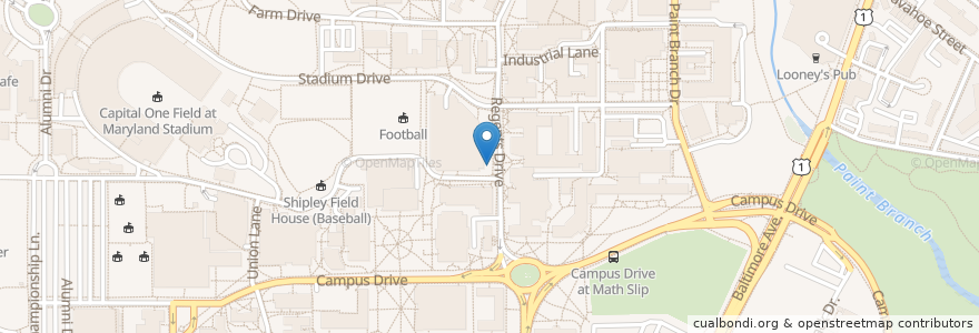 Mapa de ubicacion de Zip Car en 美利坚合众国/美利堅合眾國, 马里兰州, Prince George's County, College Park.