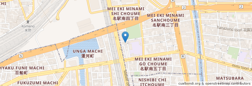 Mapa de ubicacion de 味美亭 en ژاپن, 愛知県, 名古屋市, 中村区.