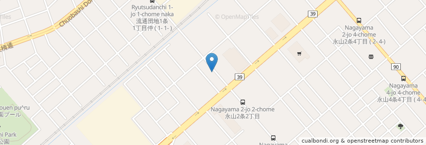 Mapa de ubicacion de 永山2条2丁目 en 日本, 北海道, 上川綜合振興局, 旭川市.