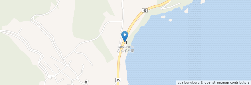 Mapa de ubicacion de さんずろ家 en Japan, Präfektur Iwate, 上閉伊郡, 大槌町.