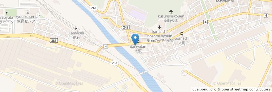 Mapa de ubicacion de 工藤食道 en Japón, Prefectura De Iwate, 釜石市.