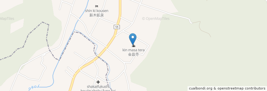 Mapa de ubicacion de 金昌寺 en 日本, 埼玉県, 秩父市.