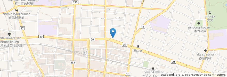 Mapa de ubicacion de ニッポンレンタカー en 日本, 東京都, 府中市.