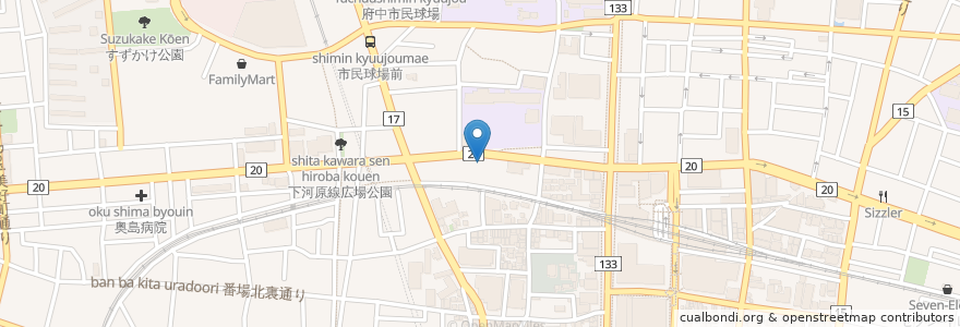 Mapa de ubicacion de 木曽路 en Japan, Tokio, 府中市.