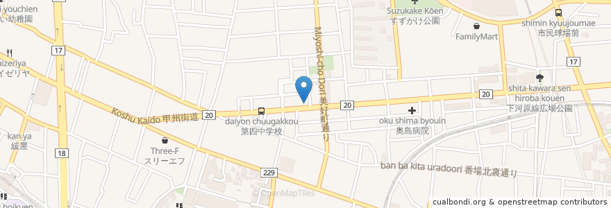 Mapa de ubicacion de エッソ en 日本, 東京都, 府中市.
