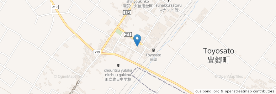 Mapa de ubicacion de 寿し みな月 en ژاپن, 滋賀県, 犬上郡, 豊郷町.